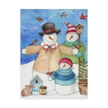 Melinda Hipsher 'Happy Holiday Snow' Canvas Art,14x19
